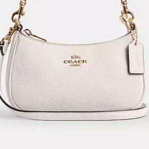 Coach mini Teri Cream Crossbody Bag with Gold Accents